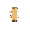 magnetic clasp, 2 strands, gold