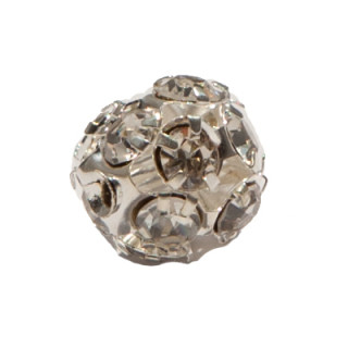 Kugel mit Steinen, 8mm, Hellsilber