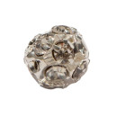 ball with stones, 8mm, light silver