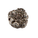 ball with stones, 10mm, silver