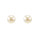 Pearl earrings, 5-6mm, white
