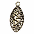 Pendant oval, 30x14mm, silver