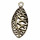 Pendant oval, 30x14mm, silver