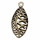 Anhänger oval, 30x14mm, Silber