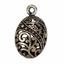 Anhänger oval, 28x17mm,  Silber