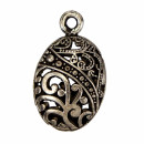 Pendant oval, 28x17mm, silver