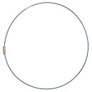 Necklace with screw cap, blue
