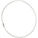 Necklace with twist clasp, silver