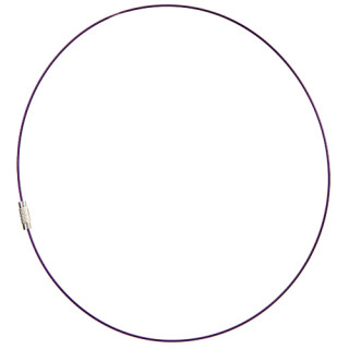 Neck rope with twist clasp, purple