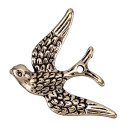 50 Anhänger / Charms Vogel, 17x24mm