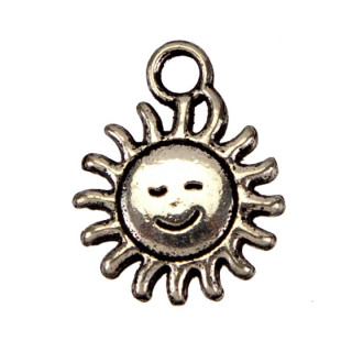50 Pendant / Charms sun, 15x12mm