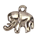 50 Pendant / Charms Elephant, 14x15mm