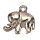 50 Pendant / Charms Elephant, 14x15mm