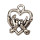50 Anhänger / Charms Herz, 18x15mm