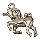 50 Anhänger / Charms Einhorn, 23x21mm