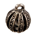 Anhänger Kugel, 15x12mm, Silber