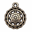 50 Anhänger / Charms Kreis, 14x11mm
