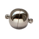 magnetic clasp ball, 10mm, silver