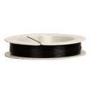 metal rope coated, 40m roll, 0,6mm, black