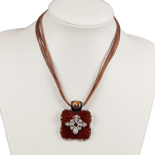 Knight chain, brown-silver