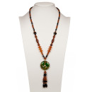Long necklace glass