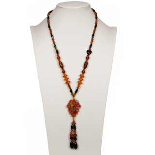 Long necklace glass