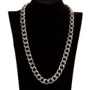 Curb necklace stainless steel, 13mm, 54cm