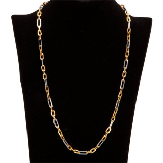 Necklace stainless steel, bicolor
