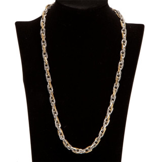 Necklace stainless steel, bicolor