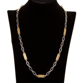 Necklace stainless steel, bicolor