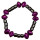 Hämatitarmband Rondo, Rosa
