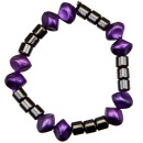 Hematite bracelet Rondo, purple