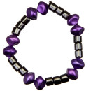 Hämatitarmband Rondo, Lila