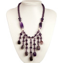 Necklace amethyst/freshwater pearl - only 3pcs left!