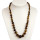 Faceted necklace tiger eye, 6-14mm
