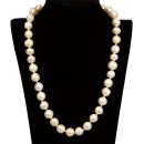freshwater pearl necklace, cream, 9-10mm