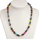 hematite necklace multicoloured, 44cm