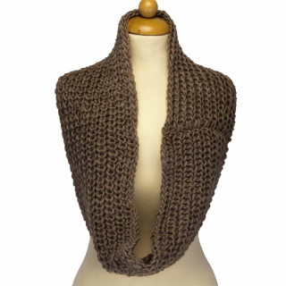 Rundschal, 52x20mm, brown