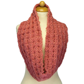 Rundschal mit Muster, 54x18mm, Rosa