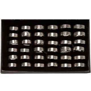 36 stainless steel rings, Design2