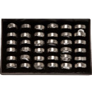 36 stainless steel rings, Design5