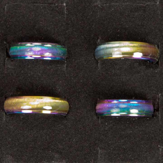 Stainless steel ring rainbow