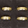 Stainless steel ring cateye, gold