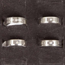 Stainless steel ring with stone, set