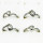 Stainless steel ring with stone, set
