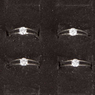 Edelstahlring mit Stein, Silber