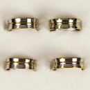 Stainless steel ring, silver-gold