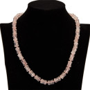 Special price: necklace rose quartz, AB, 11x8mm
