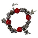 Fashionable bracelet, 14mm, red
