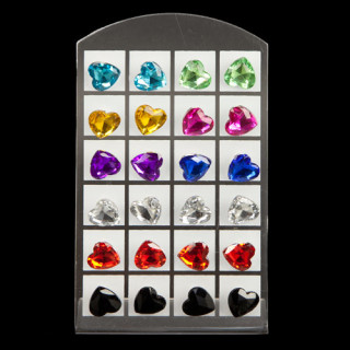 Set: 12 Paar Ohrpins mit Herz
